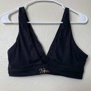 Victorias Secret Deep V Black Plunge Lounge Bra Soft Unlined Size XL